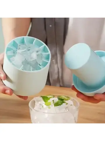 Food Grade Silicone Ice Mold Cylinder Ice Lattice Ice Making Mold Ice Bucket Ice Storage Box Ice Cup Quick Freeze Easy Release