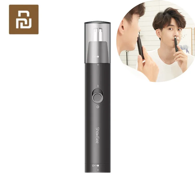 

ShowSee Mini Electric Nose Trimmer Portable Ear Nose Hair Shaver Clipper Waterproof Safe Cleaner Men Removal Cleaner Tool