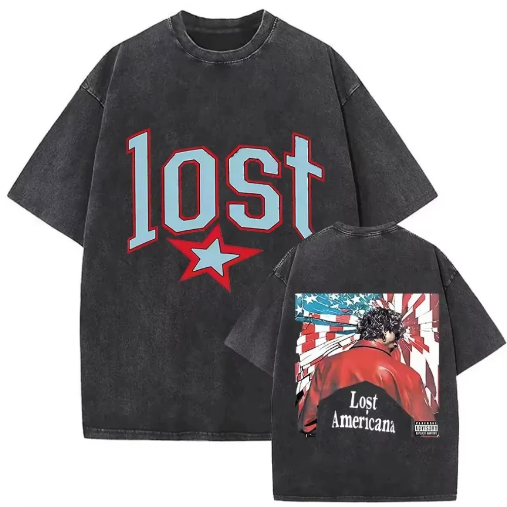 

Футболки с принтом постеров Mgk Lost Global Tour, мужские и женские, повседневные, хлопковые, винтажные, с эффектом потертости, оверсайз, свободного кроя, модные, летние, новые