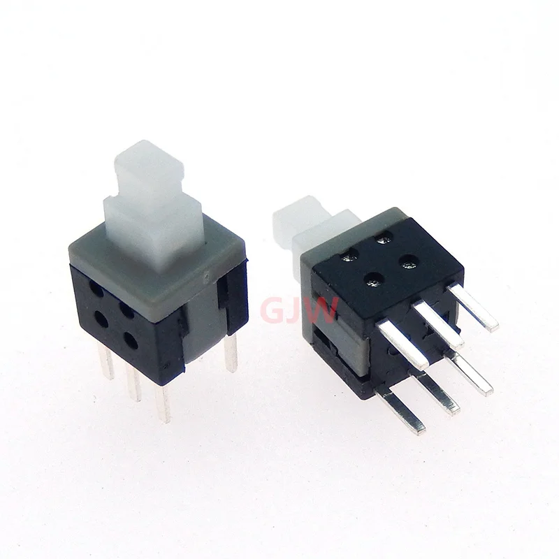 20PCS 5.8X5.8MM 6PIN Self locki push button switch Micro TAcT Key Switch Self-locking power SWITCH ON/OFF 5.8*5.8 5.8X5.8