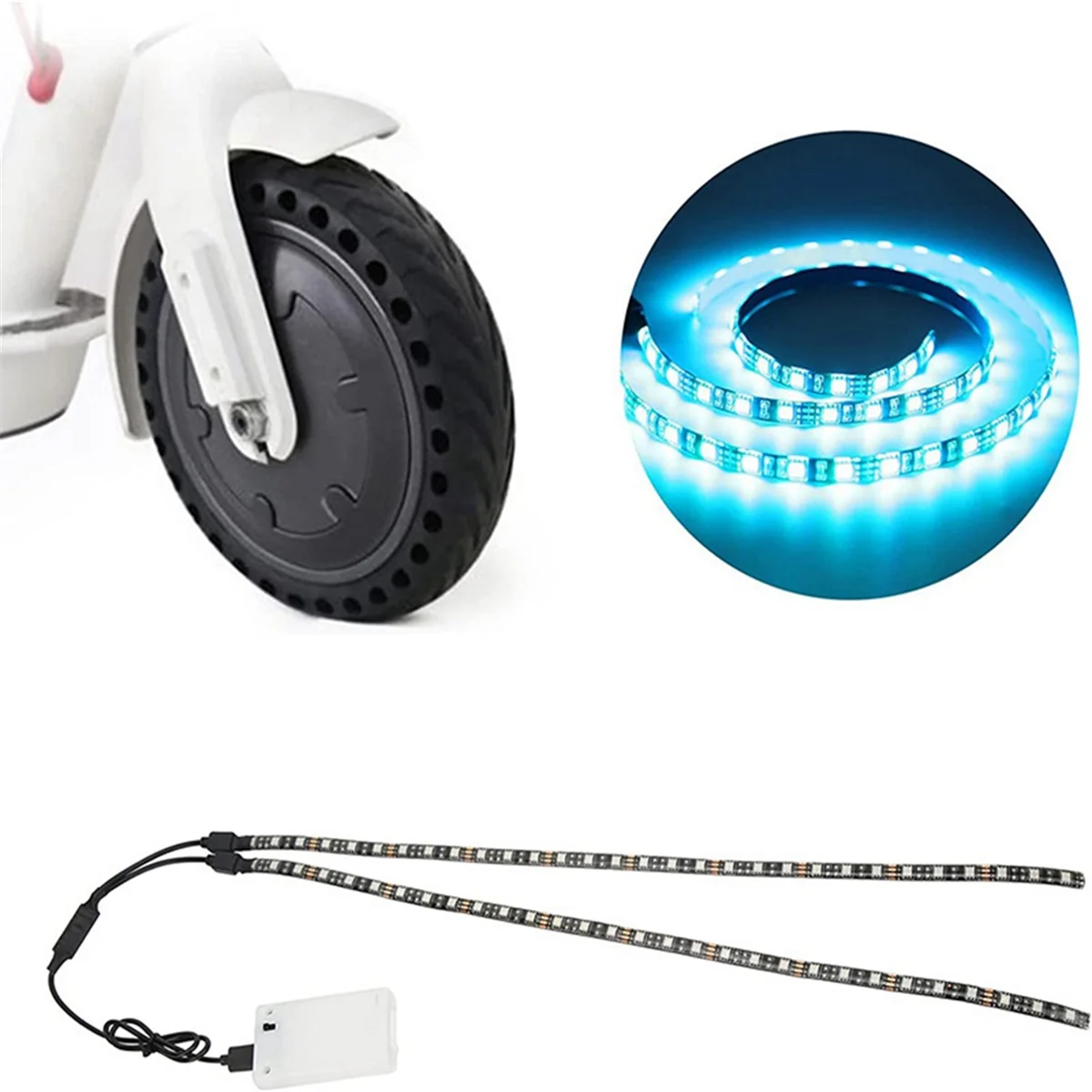 For M365 Electric Scooter Scooter Light Bar Colorful LED Light Bar Chassis Decorative Light image 4