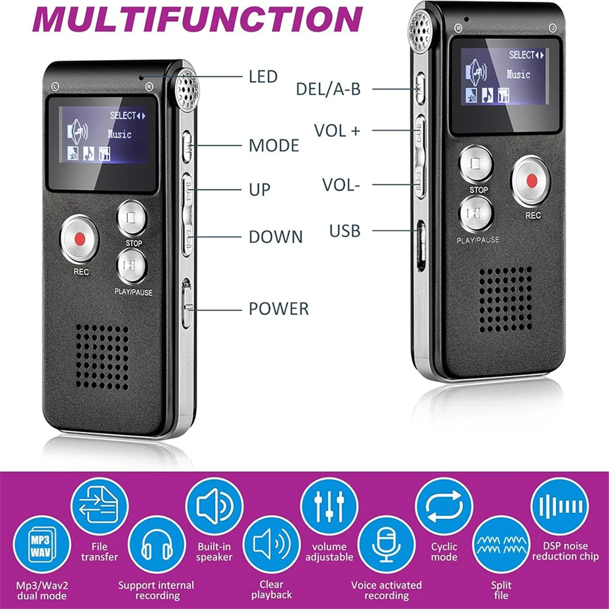 A79G 3종 장비 키트 (오디오 레코더 1개, EMF 감지기 1개, 자기장 측정기 1개 포함)