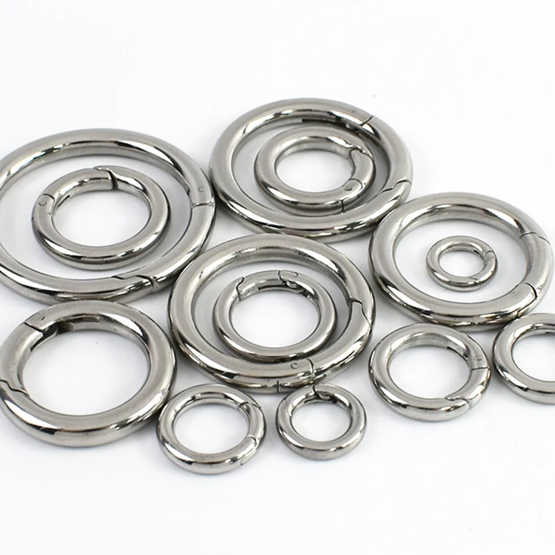 

2/5Pcs 304 Stainless Steel Carabiner Rings Openable Spring O Ring Buckle Dog Leash Keychain Snap Hook DIY Crafts Accessories