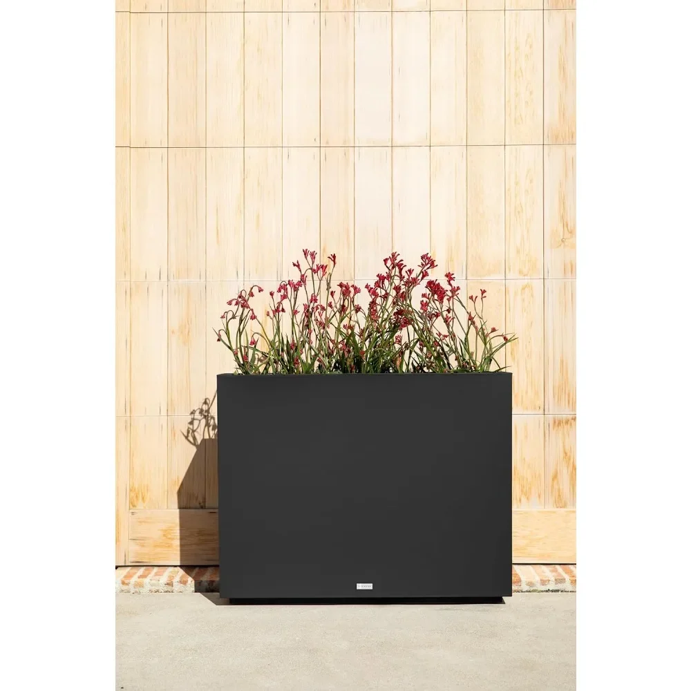 

Span Plastic Flower Pot |Durable All-weather with Removable Plug-in Bucket |Modern Design for Plants, Flowers, Garden