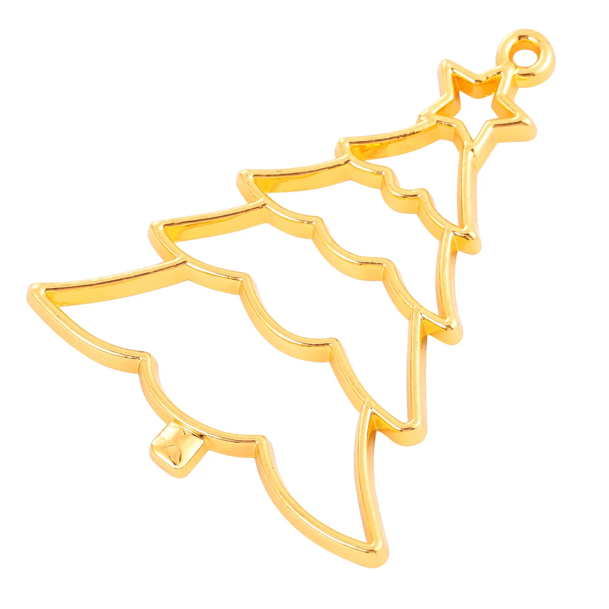 

10pcs Christmas Open Bezels Pendants Charms Xmas Tree Resin Frame Pendant Jewelry Making Findings for DIY Craft Earrings NEW