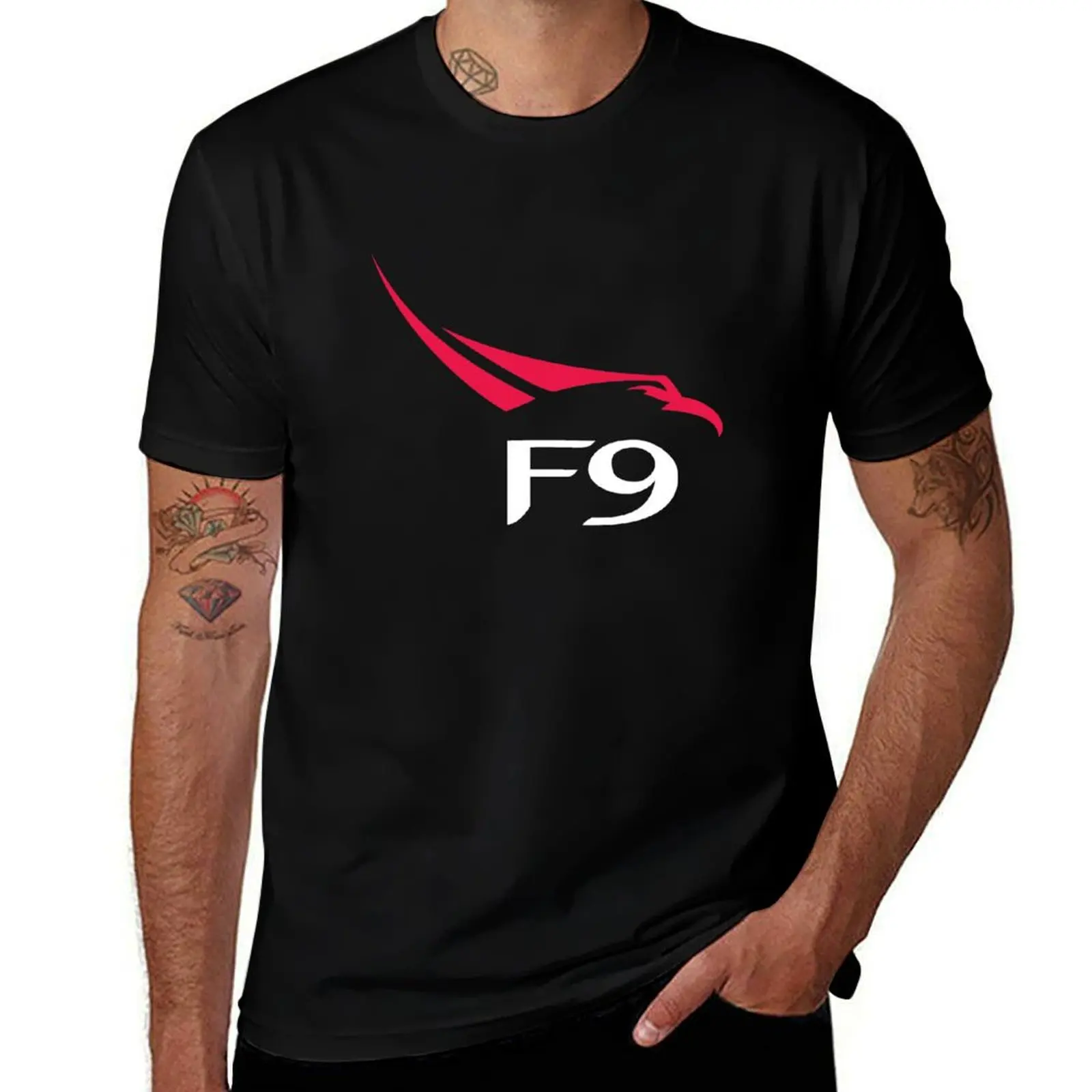 

Falcon 9 SpaceX F9 rocket Elon Musk official logo T-Shirt man t shirt cotton man t shirt graphic T-Shirt