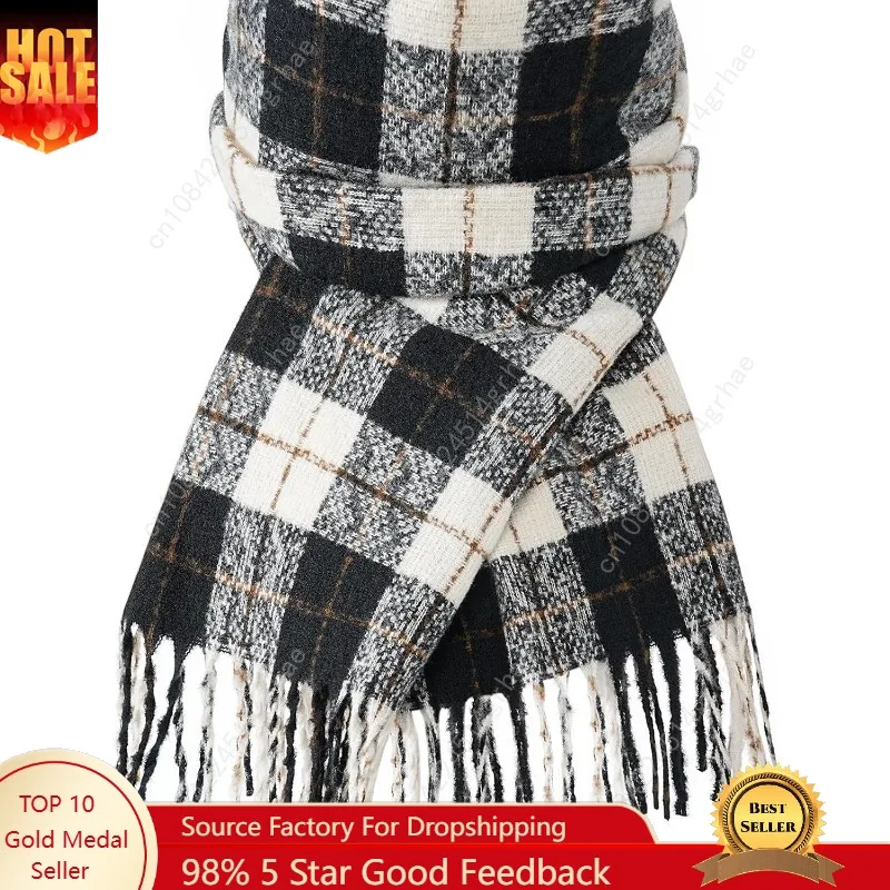 

Clothirily Winter Scarfs for Women, Cashmere Feel Tassel Plaid Scarf, Large Oversized Blanket Scarf, Pashmina Shawl and Wraps