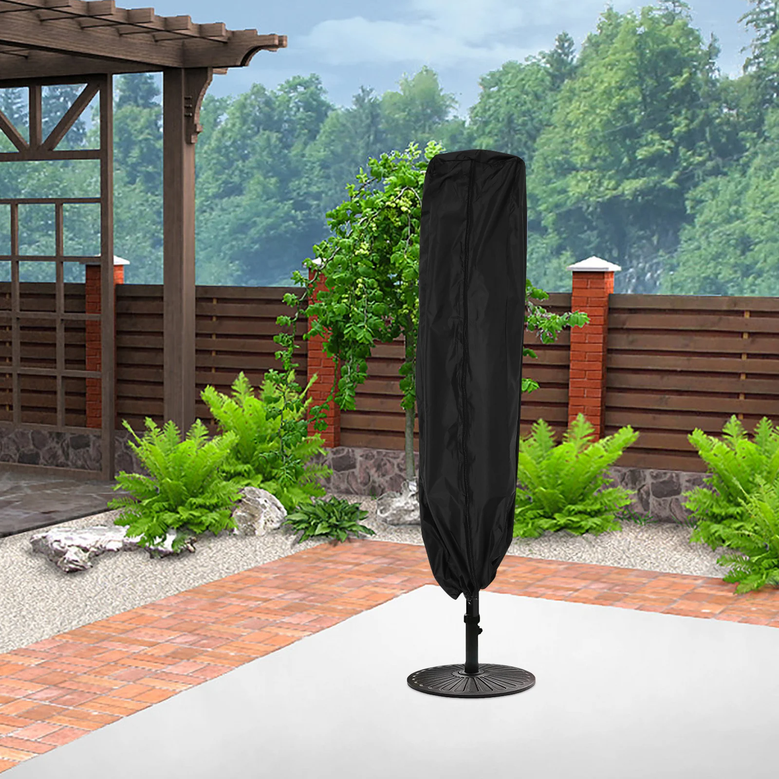 

1Set Patio Umbrella Cover Waterproof Oxford Cloth Weatherproof Durable Outdoor Umbrella Cover Protective Dust Rain Sun