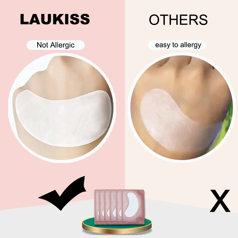 25/50/100Pairs Eye Patches Under Eyelash Pads for Building Paper Patches Lint Free Stickers for False Eyelashes LAUKISS 2
