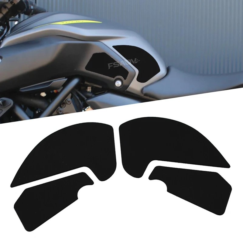 

For YAMAHA MT07 MT-07 Motorcycle Accessories Waterproof Pad Rubber Sticker MT 07 2018-2020 Non-slip Side Fuel Tank Stickers
