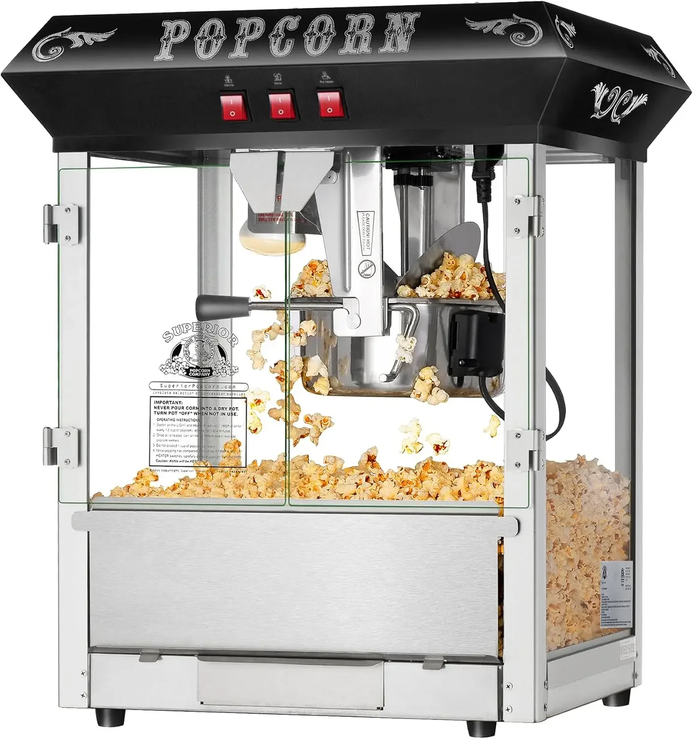 Popcorn Machine 3 Gallon  Kettle