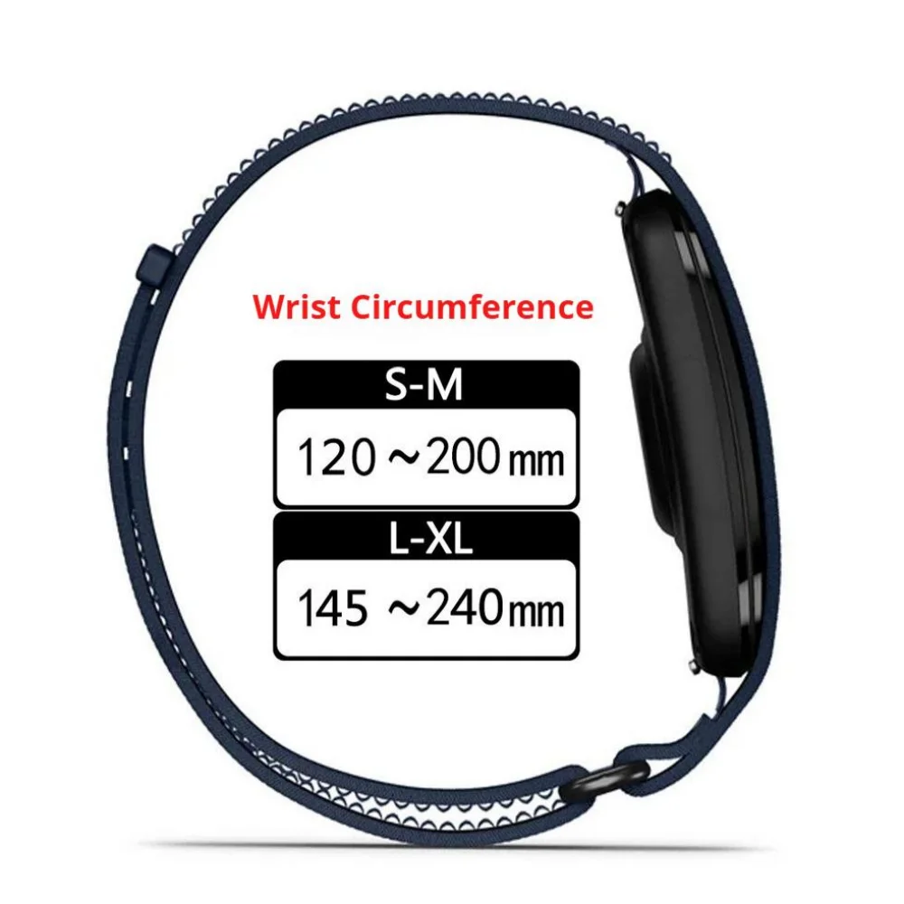 Nylon-Armband für Garmin CIRQA Smart Band Sport-Fitness-Tracker, Verstellbare Gewebte Schlaufenbänder, Armband für Männer & Frauen – Detail 3