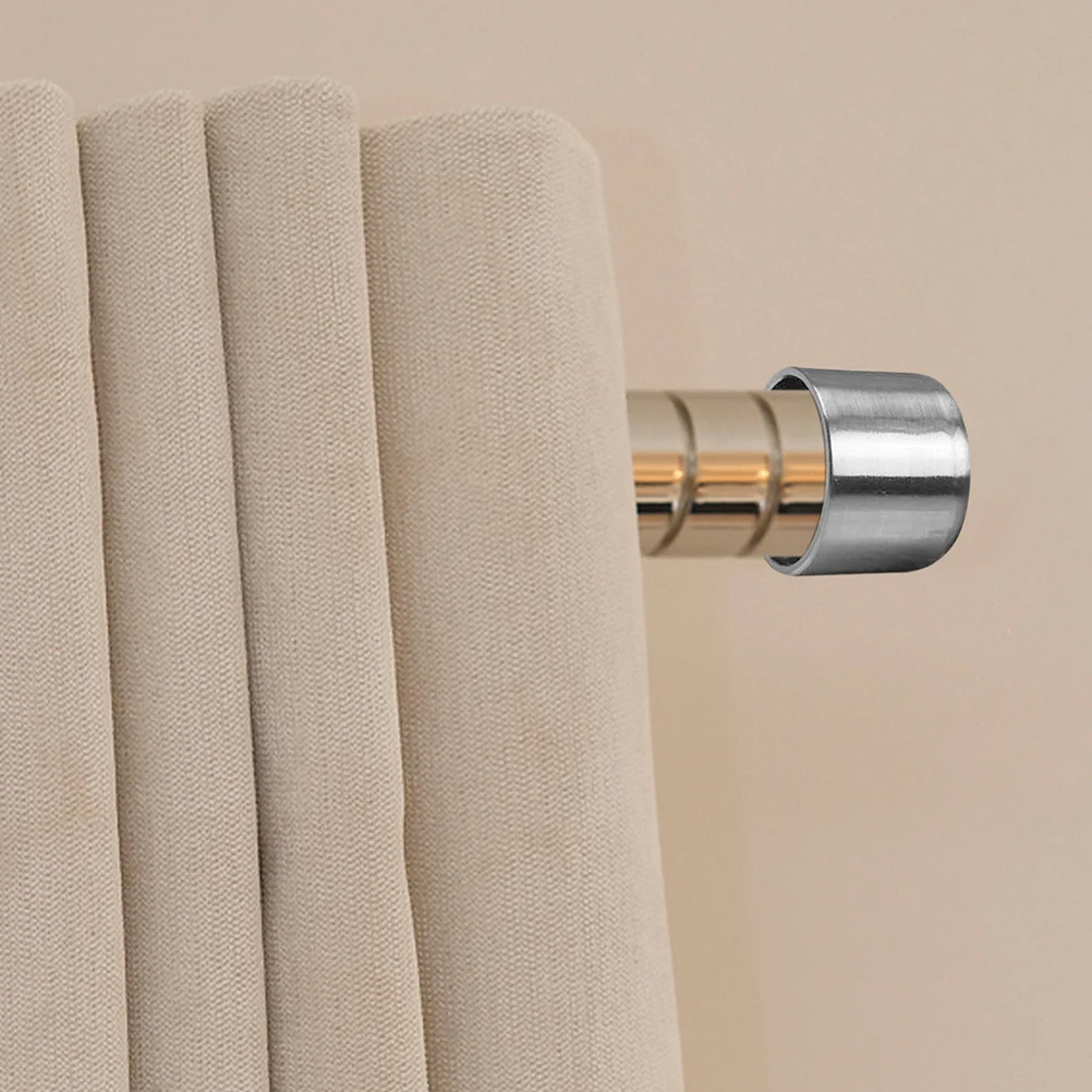 

Curtain Finials Stainless Steel Simple Decoration Compact Size Easy Installation Add Sophistication Window Drapery Rod