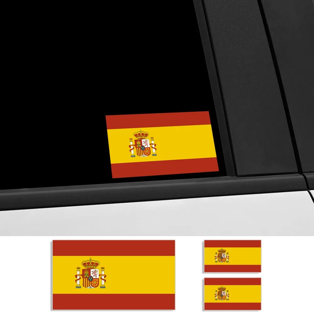 

1set Various Spanish Flag Car Stickers Auto Motorcycle Decoration PVC Sticker Waterproof Styling Decals Car Exterior Accessories