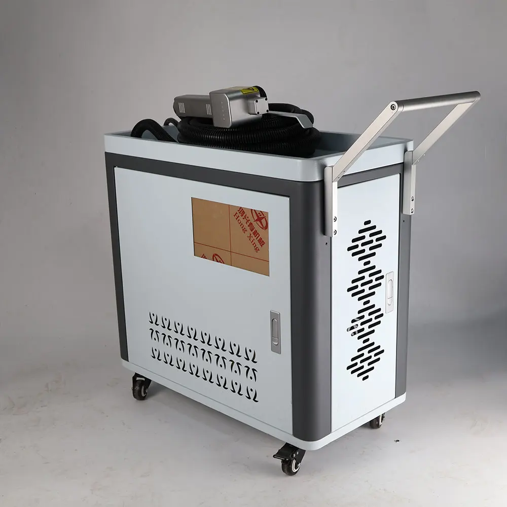 

100W 200W 300W Pulse Cleaning Machine Rust Remover Cart Type Metal Rust Handheld Cleaning Machine