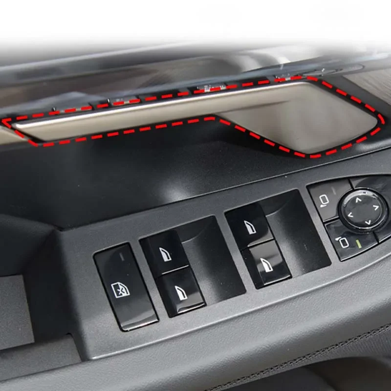 For BMW 5 Series G60 2024+ Real Carbon Fiber Car Interior Door Handle Decorative Cover Sticker Car Protection Accessories 4Pcs