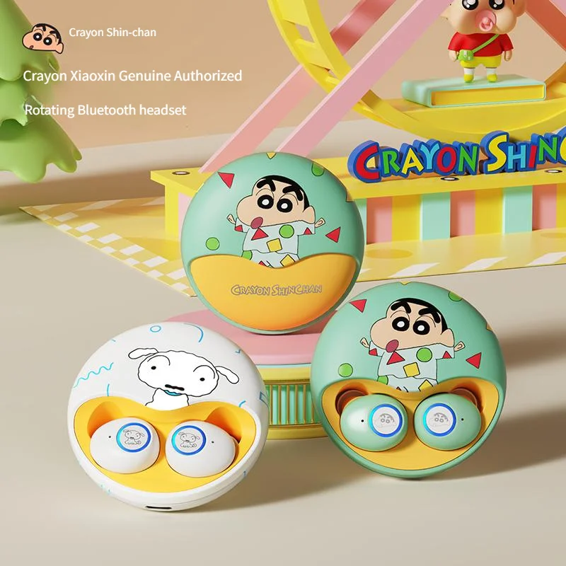 CRAYON SHINCHAN TWS Wireless Bluetooth Earphones In ear earplug headphones Cute portable Sports Listening to Music Study Birthda