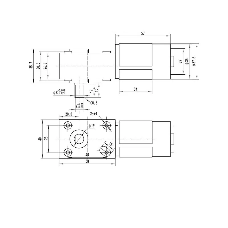 Motoriduttore DC 24V 12V coppia elevata 5840-555 motore ad angolo retto a velocità regolabile con staffa motore elettrico DC per fai da te