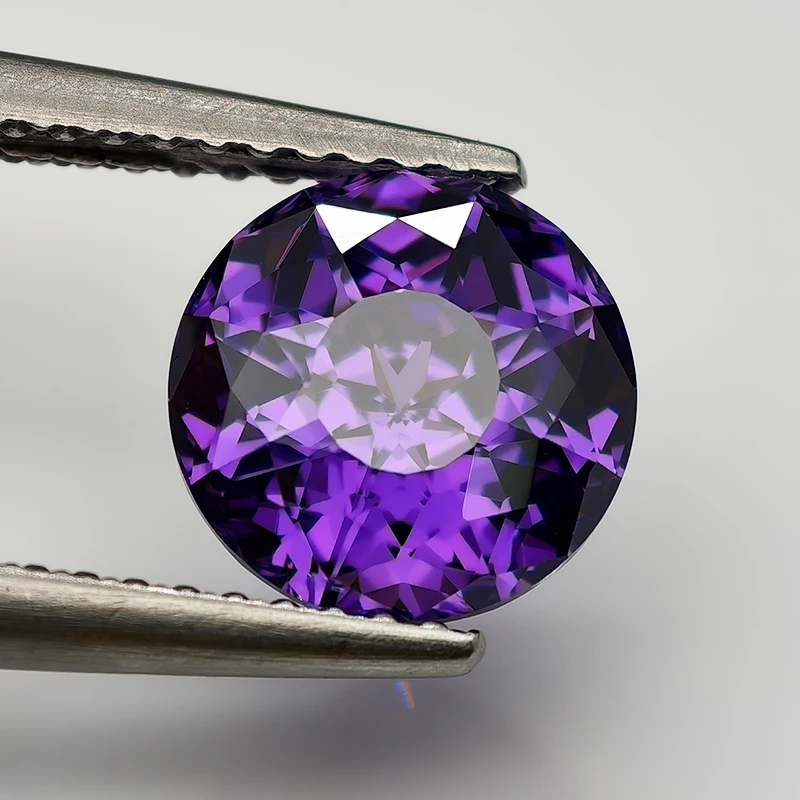 New 5A Violet Color Round Astral Cut Cubic Zirconia Gemstones for Jewelry Making