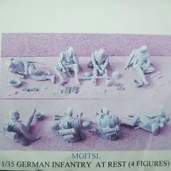 1/35 Resin Model Figure GK，German soldier,  4 figure ,  Unassembled and unpainted kit