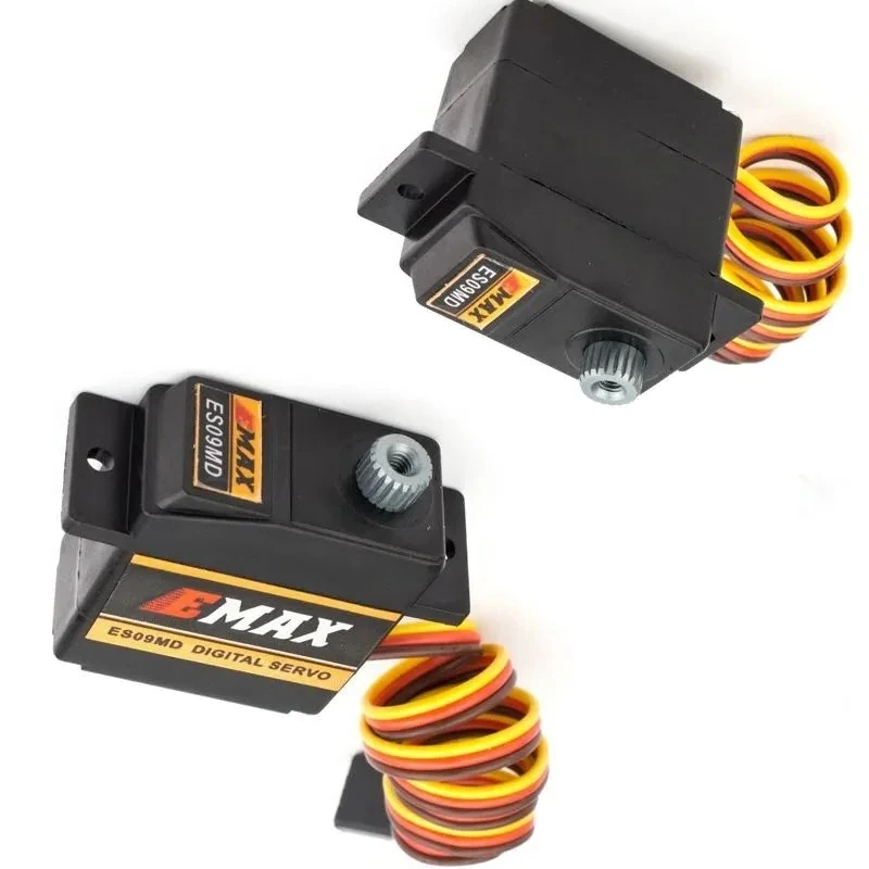 1pcs new Original EMAX ES09MD Digital Servo, 14.8g 2.3-2.6kg/cm 2BB Metal Gear Futaba/JR Plug for RC 450 Helicopter Airplane