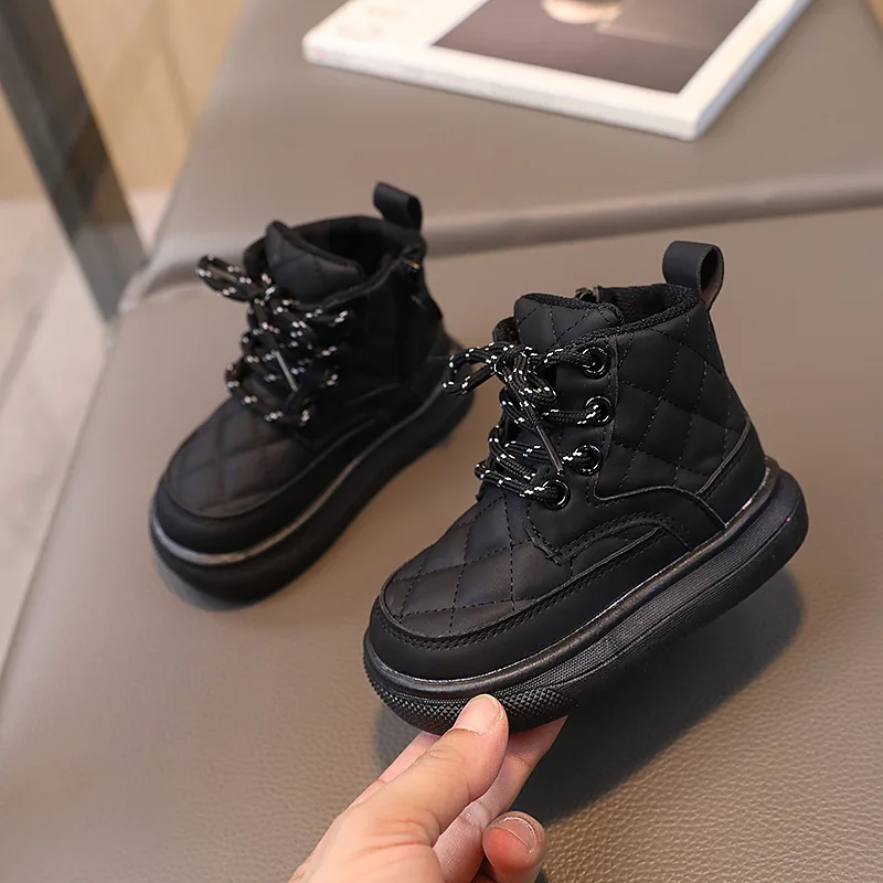 Winter New Children Snow Shoe  Plush and Warm Cotton Shoes Anti Slip Breathable Short Boot Children Cotton Shoe Kid Winter Shoes