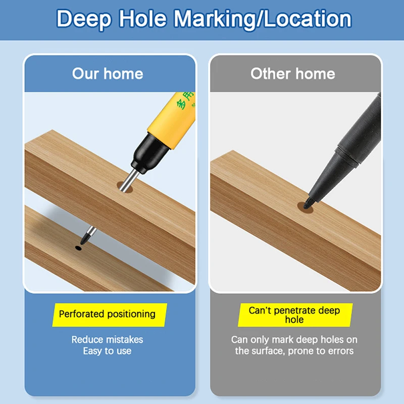 33mm Marking Pen Waterproof and Colorfast Ceramic Tile Wood Metal Deep Hole Long Head Marking Pen Woodworking Electrician Tools