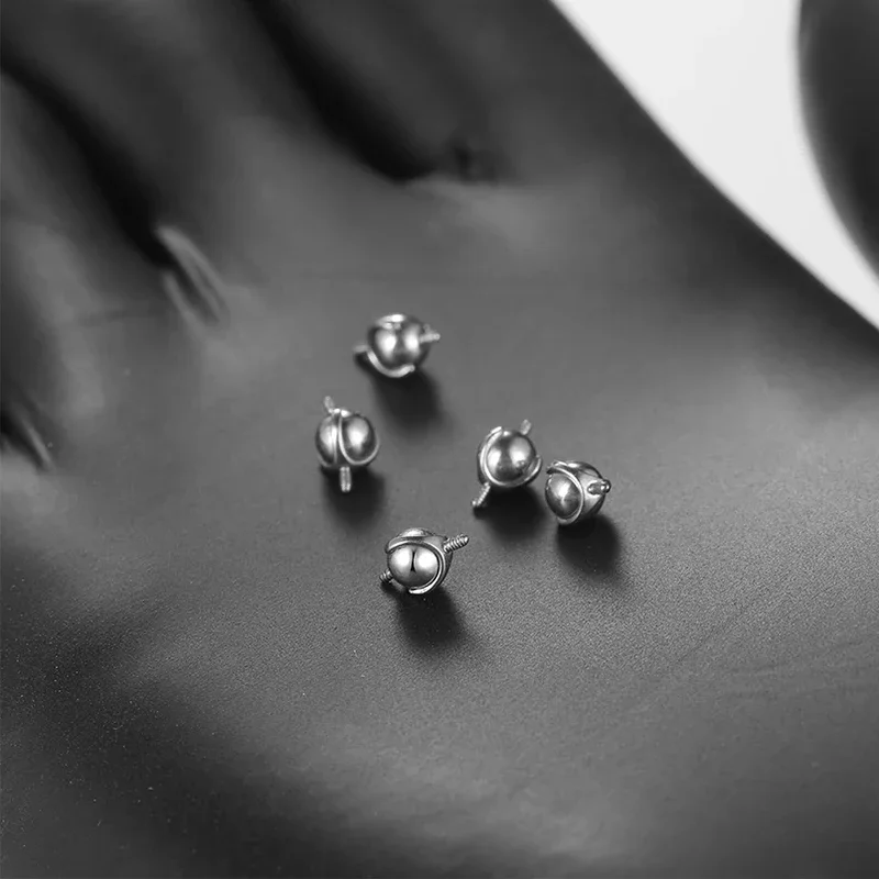 F136 Titanium Internally Thread Balls Piercing Tragus Accessories Barbell Helix Piercing Cartilage Earrings Jewelry wholesale