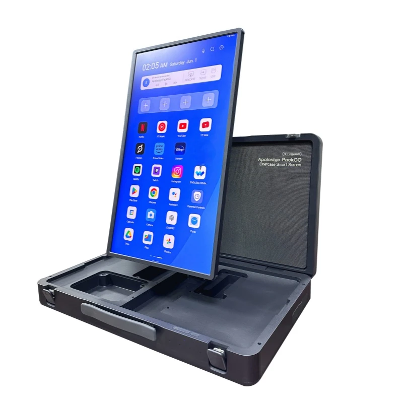 27 Inch Touch Screen Portable Family Outdoor Entertainment Smart Screen Packed In Briefcase