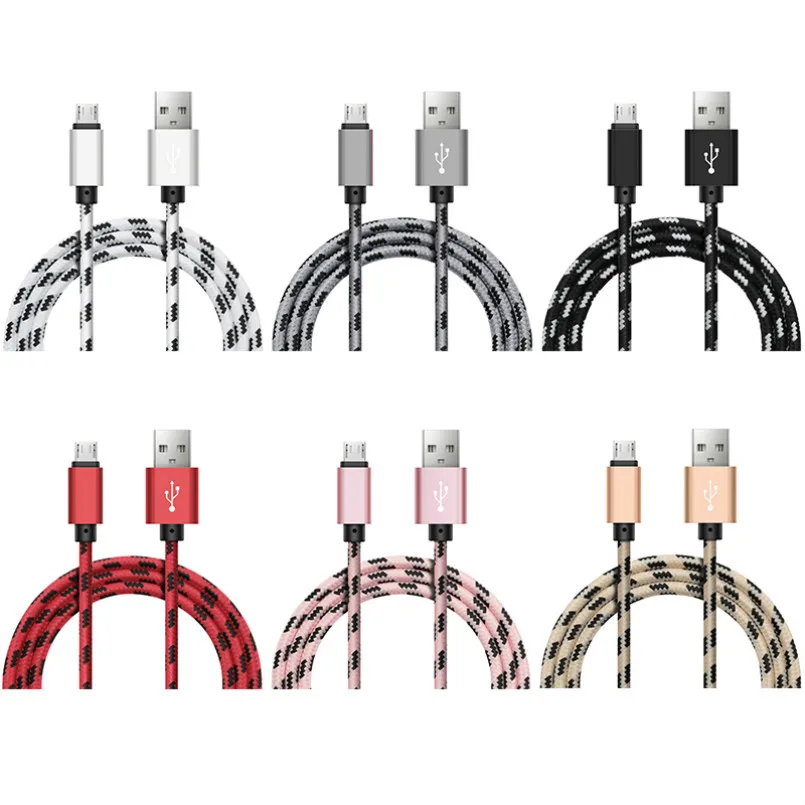 

300pcs Hot 25cm 1M 2M 3M 8pin Fabric USB Cable Data Sync Charger Adapter For iPhone 13 11 12 Pro Xs Max XR X 6 7 8 Plus 5