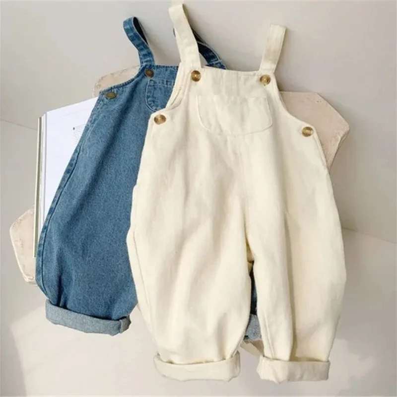 

Girls' Clothes 2-7Y Kids Spring Autumn Wearing Denim Suspenders Baby Summer Pants Children's Jeans