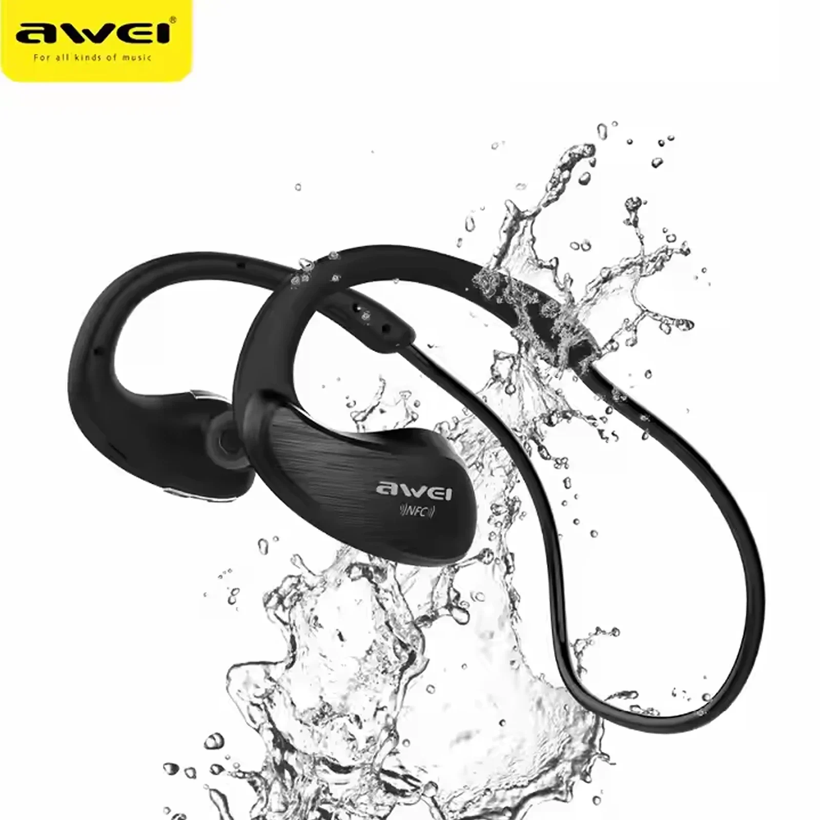 Awei A885BL Wireless Bluetooth Headset Gaming Earphones Neckband Open Ear Sports Headphones EarHook for Cycling Running Hot