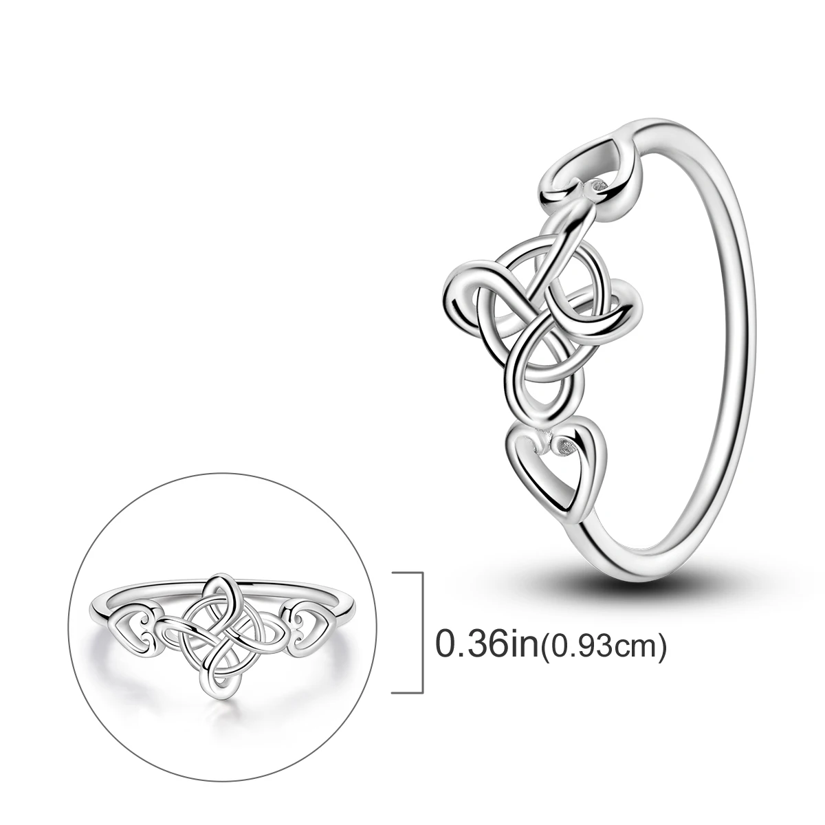 Zilveren 925 ring voor vrouw Keltische knoop verlovingsdatum ringen originele sieraden
