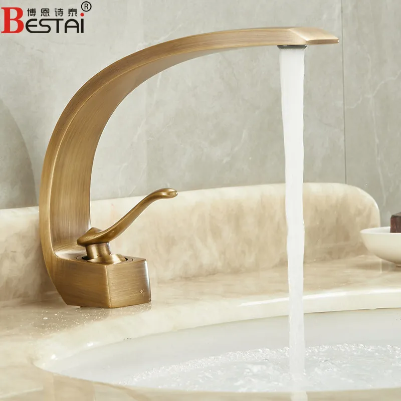 All-copper antique outdoor single cold faucet retro washbasin hot and cold washbasin balcony upper basin outdoor courtyard