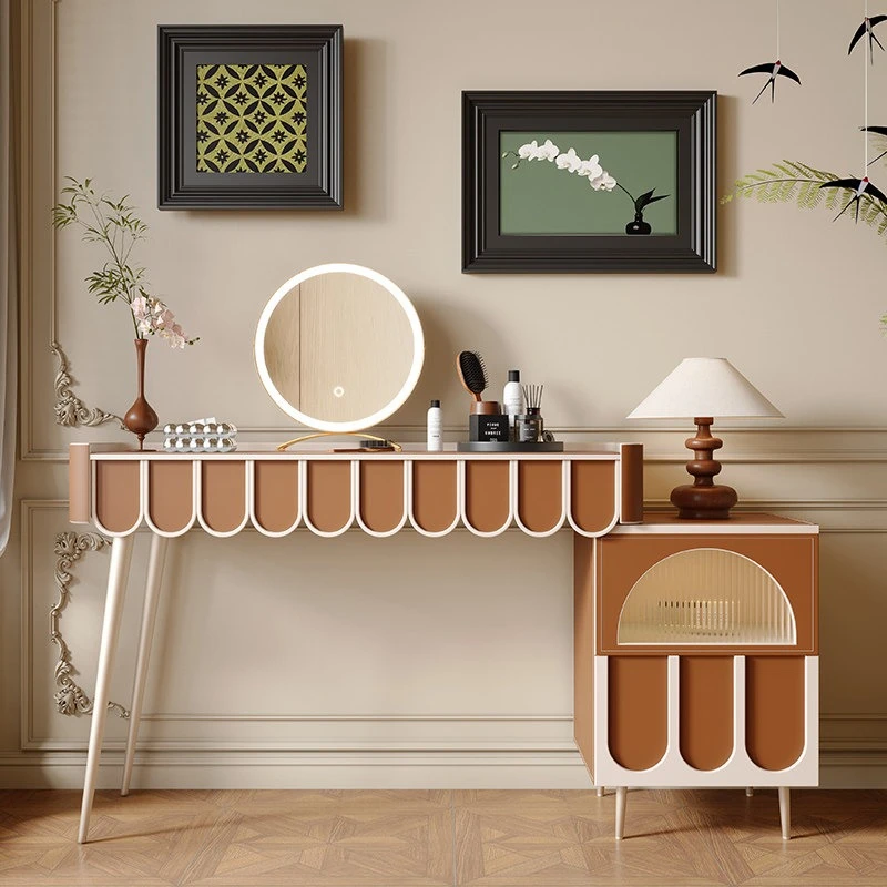 

French retro Makeup vanity Medieval style Internet simple master bedroom dressing table small integrated toaletka home furniture