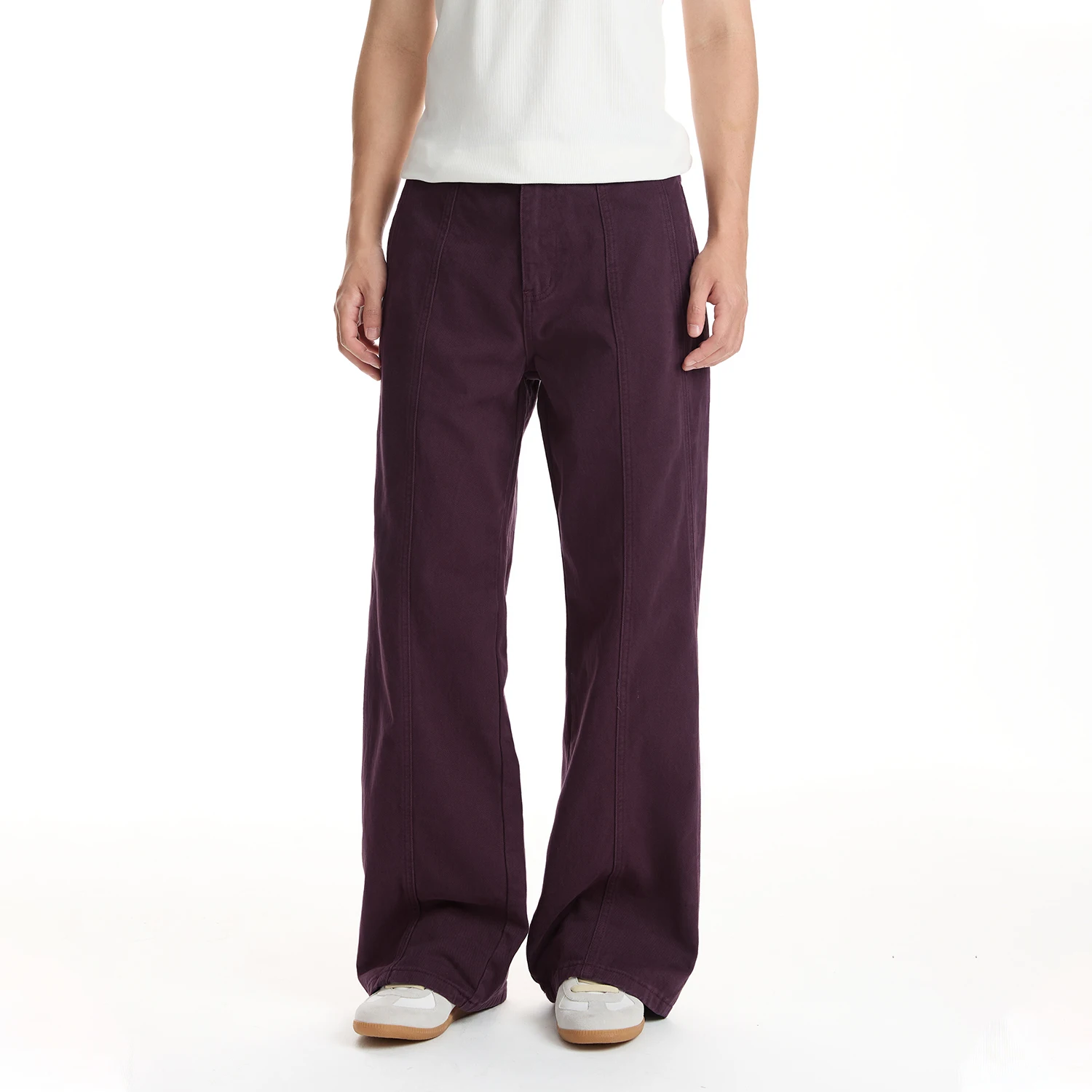 Pure Cotton Casual Pants Men 3D Bright Line Men Women Streetwear Vibe Fashion Hip Hop Vintage Cargo Pants Long Trousers