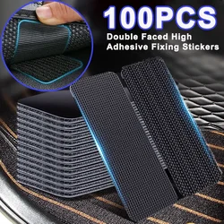 2-100Pcs Double Sided Adhesive Fixing Sticker Hook and Loop Tape Self-Adhesive Carpet Pad Floor Mat Fixed Patch Anti Skid Grip