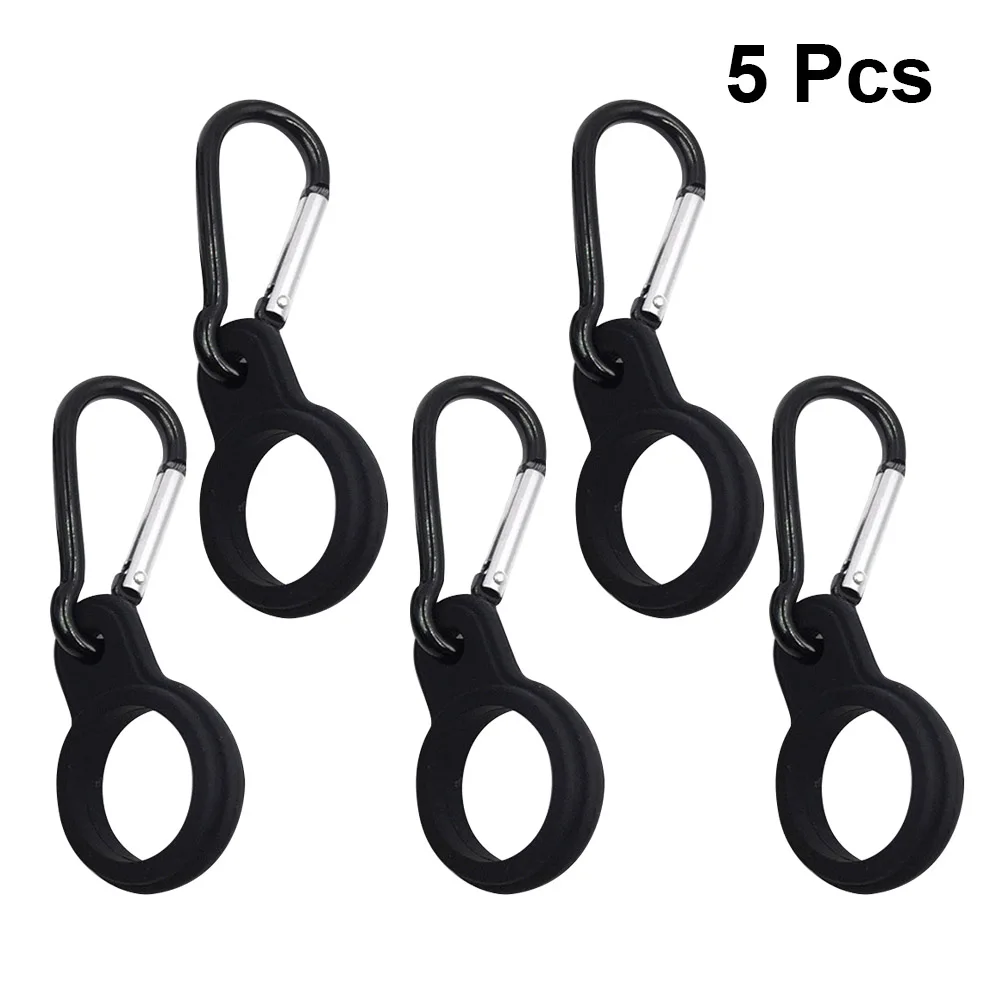

5PCS Water Bottle Buckle Silicone Clips for Mountaineering Keychain Carabiner Portable Outdoor H Bottle Holder