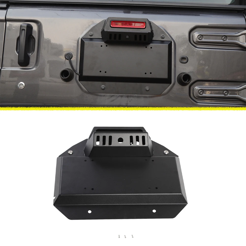 

Для Jeep Wrangler JL Gladiator JT 2018-2020 2021 2022 2023 кронштейн для задних ворот с креплением на решетку вентиляции номерного знака автомобильные аксессуары