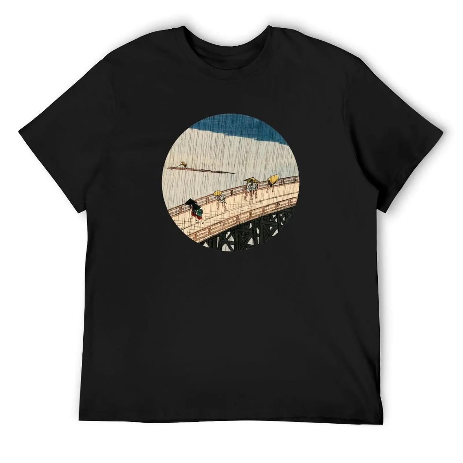 

Sudden Shower over Shin-ōhashi bridge and Atake - Hiroshige T-Shirt tees Blouse cheap stuff workout shirts for men