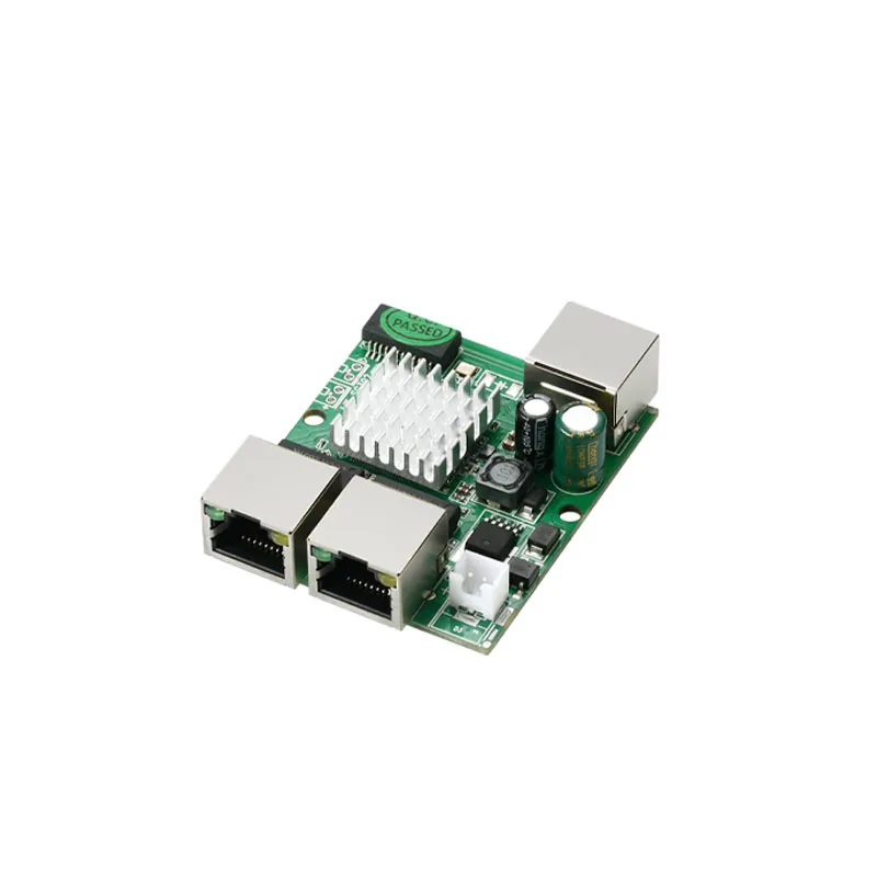 

Мини-маленький 2-портовый 3-портовый промышленный корпус 10/100/1000M со встроенным гигабитным переключателем широкого напряжения 12–52 В