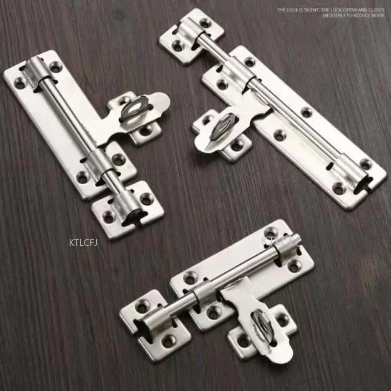 4/6/8Inch Stainless Steel Slide Bolt Lock Safety Door Hardware Gate Bolt Gate  for Gates Fences Garage Shed Doors