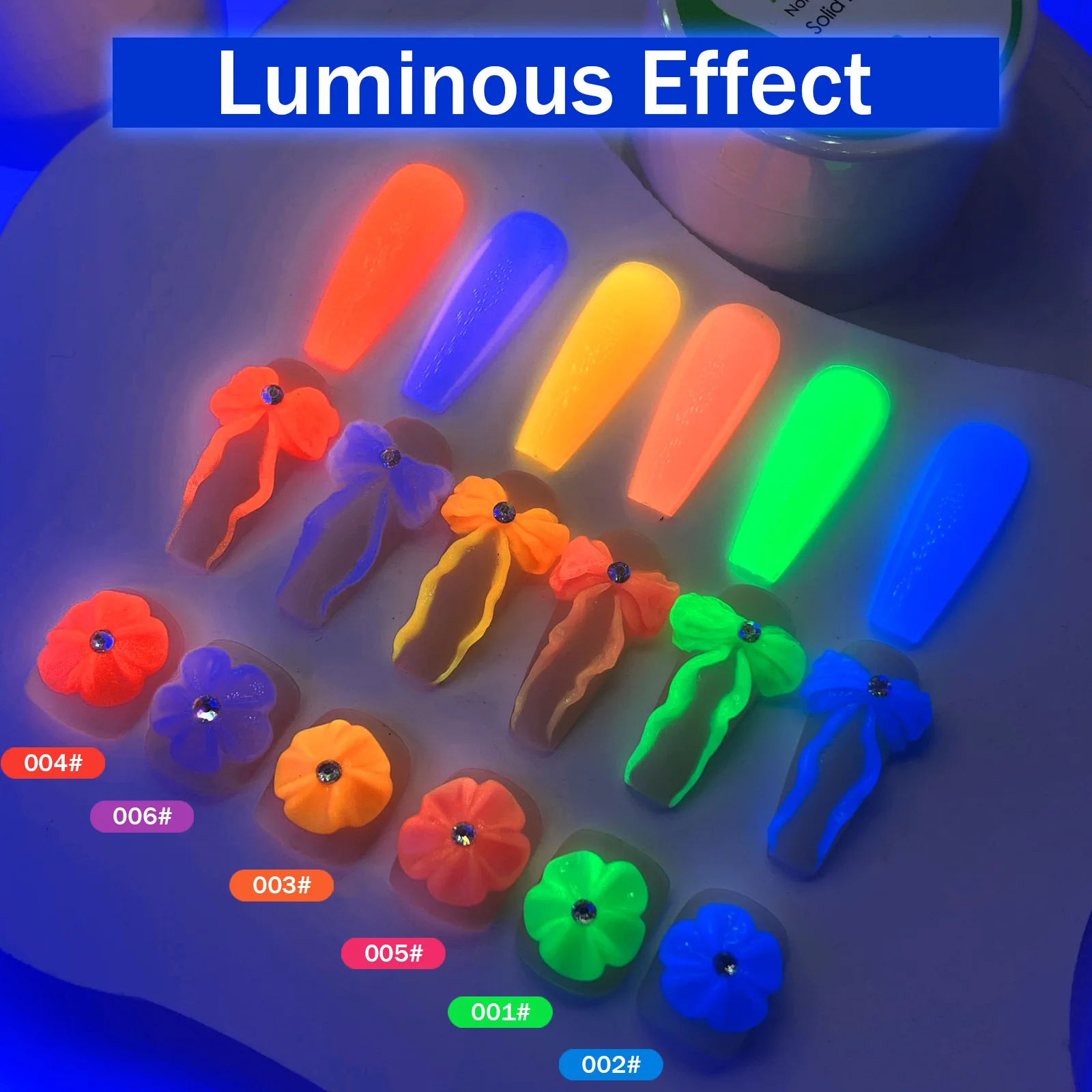 15Ml Nagelverlenging Gel Fluorescentie Nagellak Gloed In De Donkere Nagel Beeldhouwen Lijm Vormbaar Uv Led Fototherapie Lijm