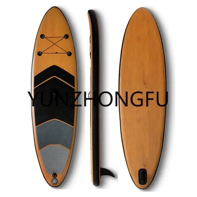 OEM ODM BSCI CE Factory Manufacture PVC board sup wood paddle surf wooden   surf paddle  inflatable