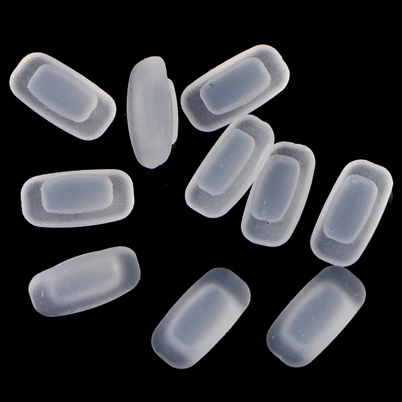 ● 5Sets Soft Silicone Glasses Nose Pads White Rectangular Frosted Insert Eyeglass Anti Slip Nosepads Sunglasses Accessories