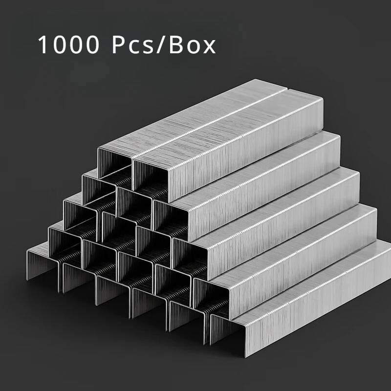 Deli 0210 23/10 stainless steel thick layer staples easy to penetrate staples 1000 single box can book 60 pages