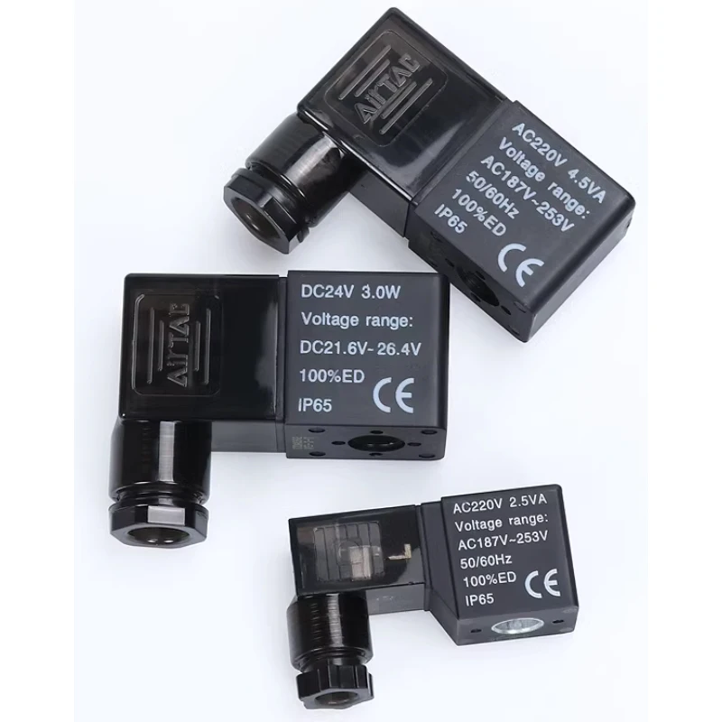 Katup Kontrol Pneumatik Airtac Kumparan Tembaga Murni Seri 4V DC24V/DC12V/AC220V/AC110V/AC24V