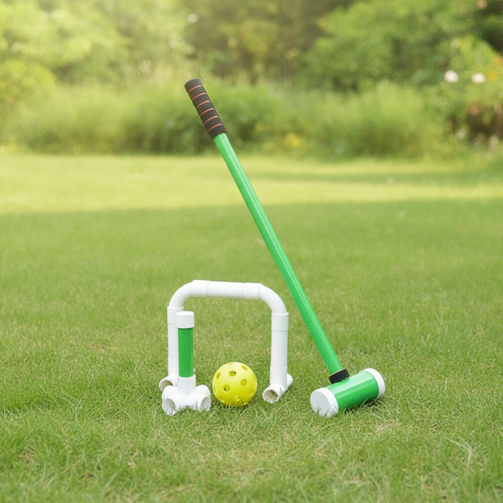 Gate Ball Set Sturdy Croquet Set with Mallet Sports Toy Impact-Resistant Comfortable for Children, Backyard, Playroom