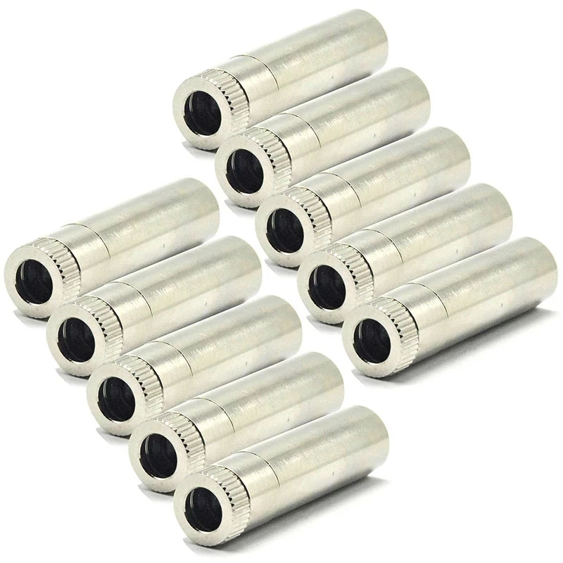 10pcs 12mm Diameter DIY 5.6mm Diode Housing Metal Case for TO-18 LD 405nm 450nm 532nm 650nm 808nm 980nm IR Diode Lasers 12x40mm