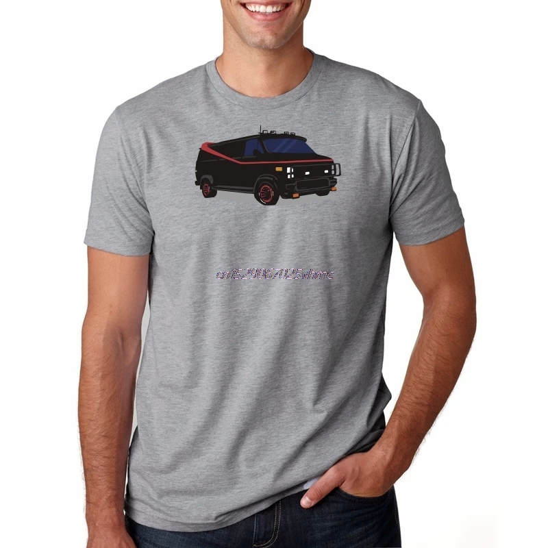 New Arrival Men's Summer Style Fashion T-shirt The A-Team Van Racerback Casual High Quality Printed 100% Cotton European Size